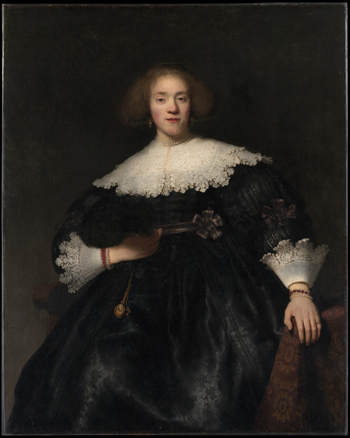  伦勃朗·梵·莱茵 Rembrandt van Rijn——手拿扇子的年轻女子